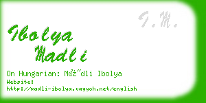 ibolya madli business card